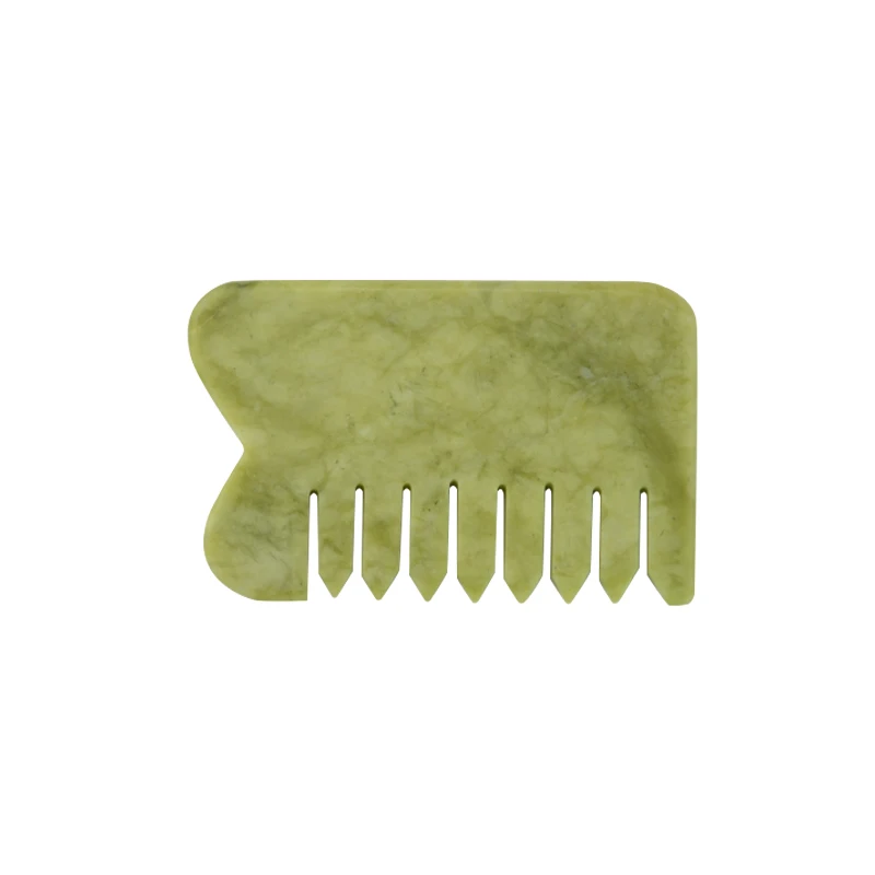 Green Xiuyan Jade Guasha Massage For Body Jade Comb Gua Sha