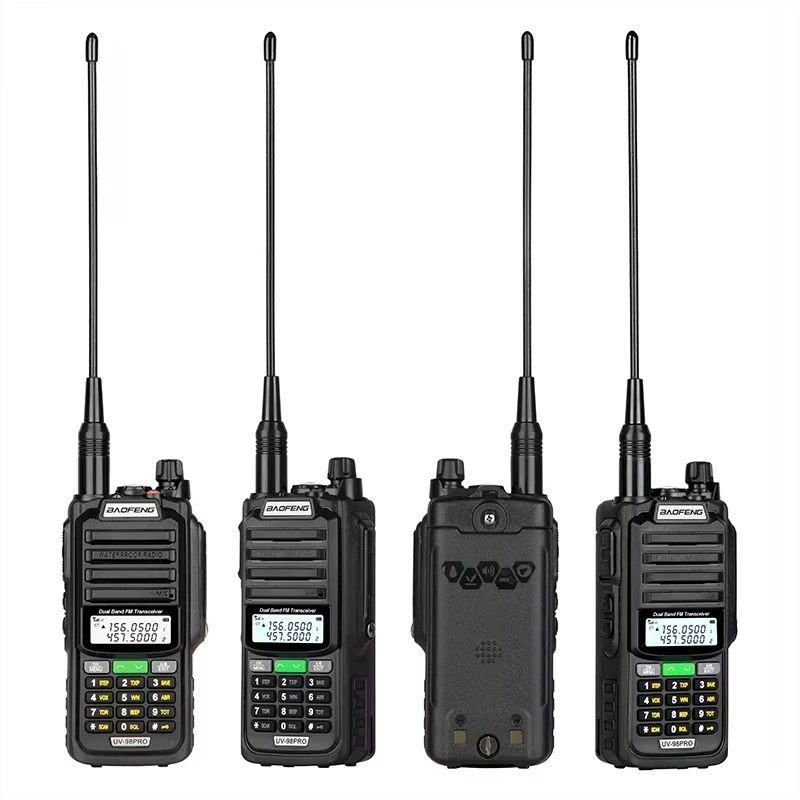 Водонепроницаемая рация Baofeng UV-98 Pro радиосвязь высокой мощности Двухдиапазонная Портативная радиостанция 10 км дальность действия
