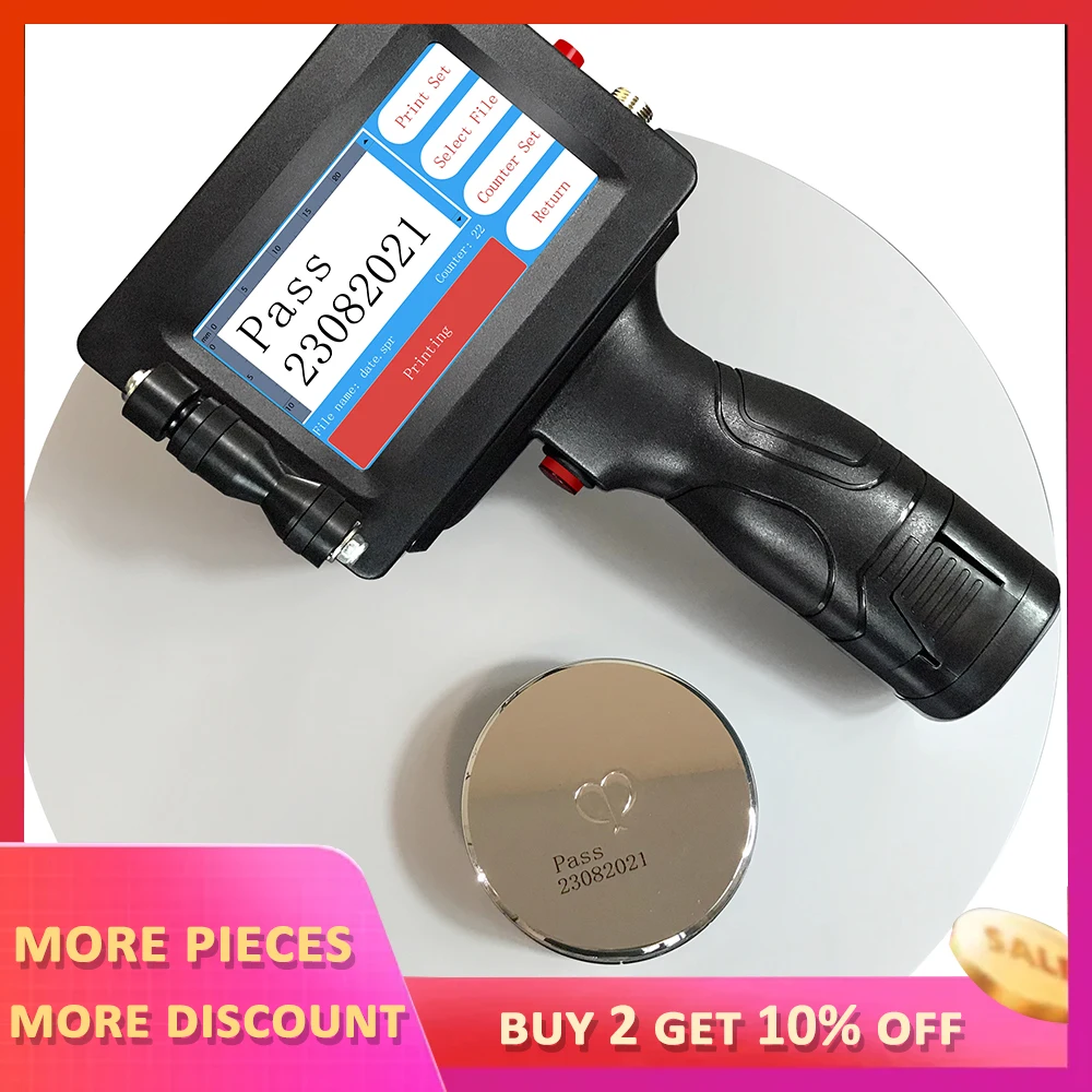 Handheld inkjet cartridge to print on label of bottle box ,high adhesion printer machine