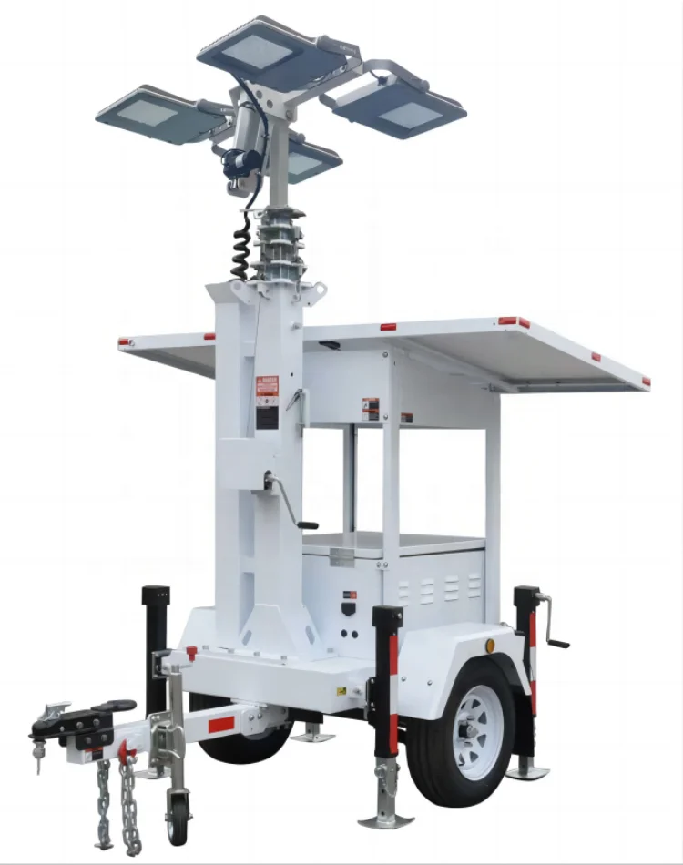 2023 Factory emergency monitor surveillance solar panel CCTV camera light tower