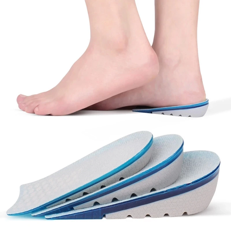 Comfortable Silicone Gel height increase shoe insole TPE Elevator Inner Sole Invisible Height Increase Insole
