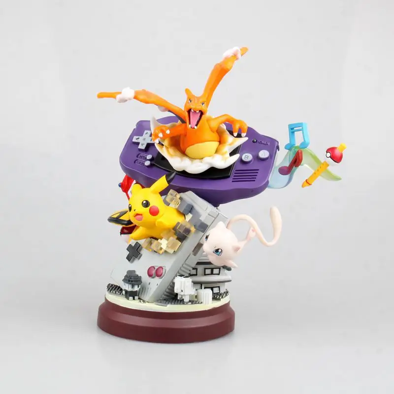 Pokemoned figure Ho Oh Gyarados Lugia Chikorita Mew Charizard Statue Collectible PVC Figure Model Toy Gifts for Children