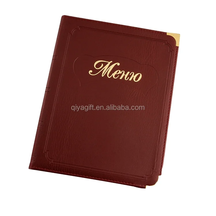 Custom Menu Covers A3 A4 Menu Holder for Restaurant/hotel Restaurant Supplies