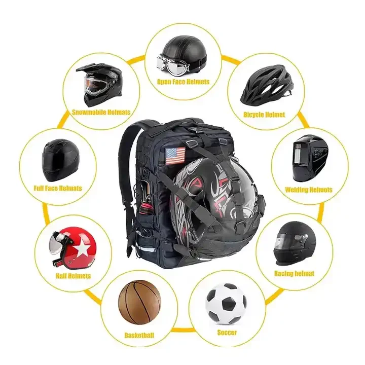 Waterproof Large Capacity Expandable Motorcycle Cycling Helmet Backpack