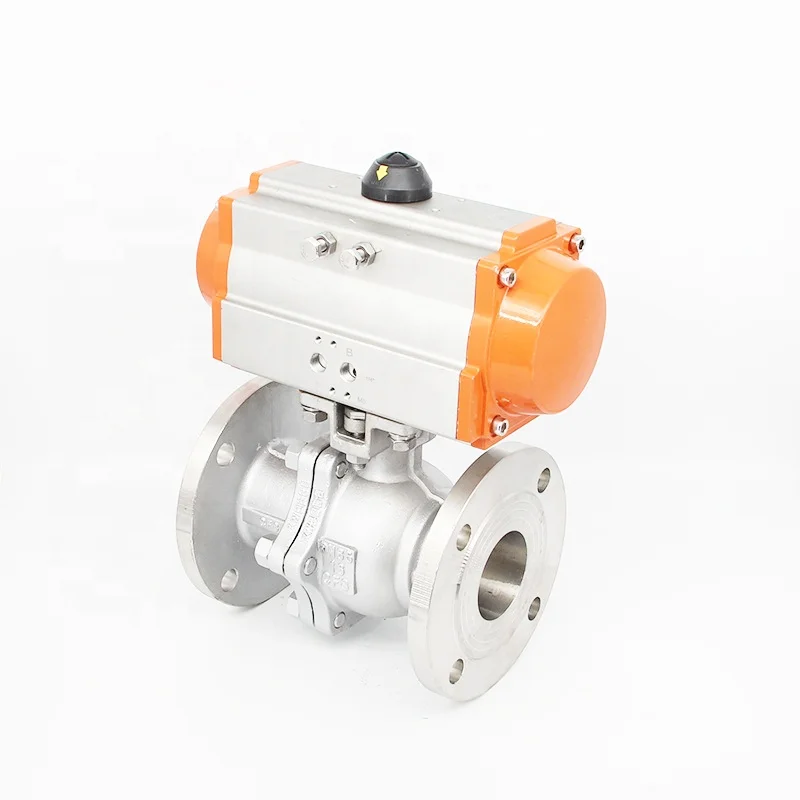 GB standard PN16 steam control DN40 high pressure high temperature electric pneumatic flange stainless steel ball valve
