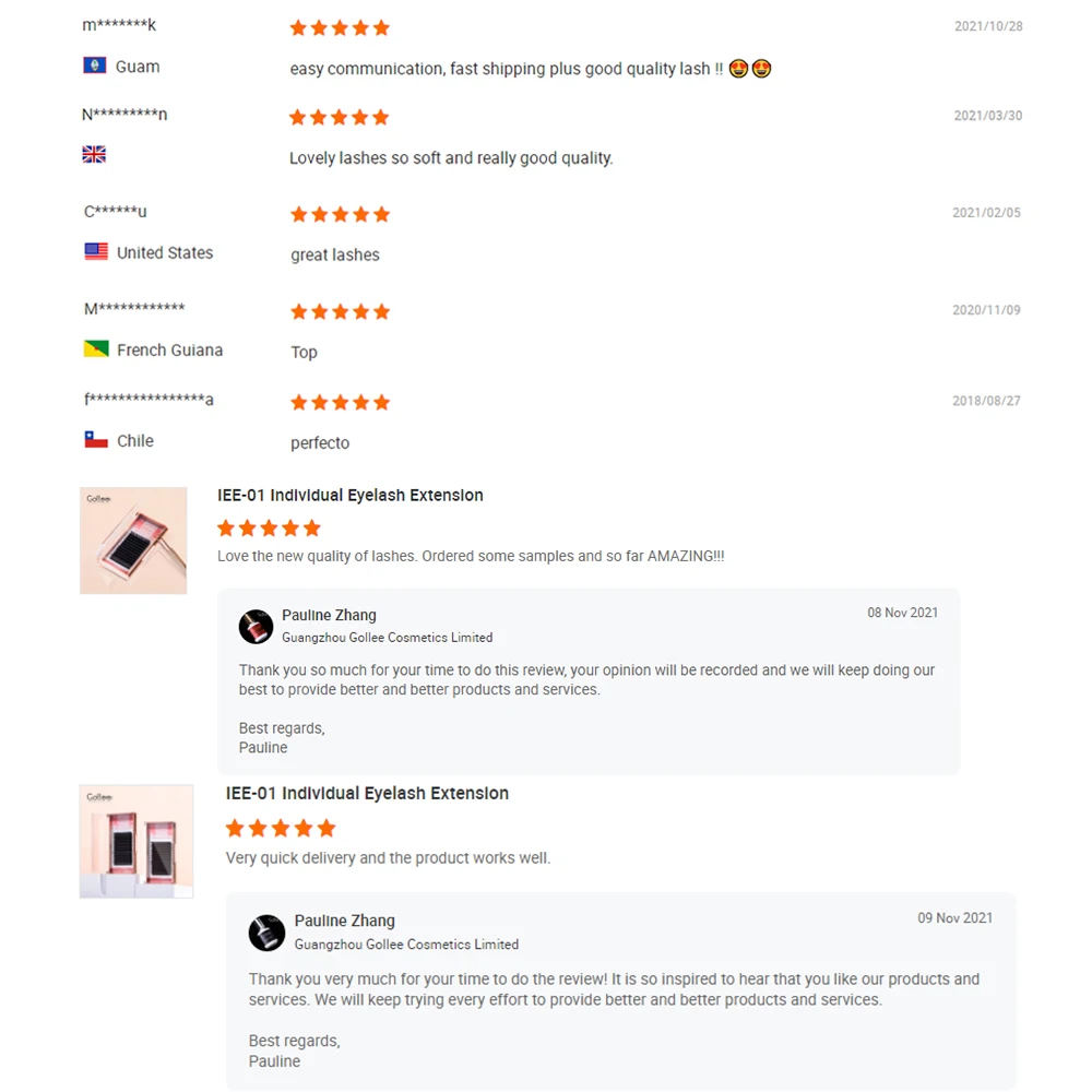 Gollee Korea L Curl Very Soft Diy Organizer Faux Mink Vendor Silk Supplies Private Label Volume Individual Eyelash Extension