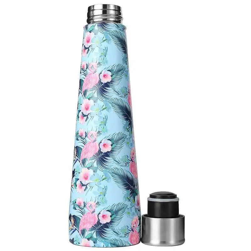 wholesale double walled vacuum Insulated water bottle leak-proof cola shape stainless steel water bottle