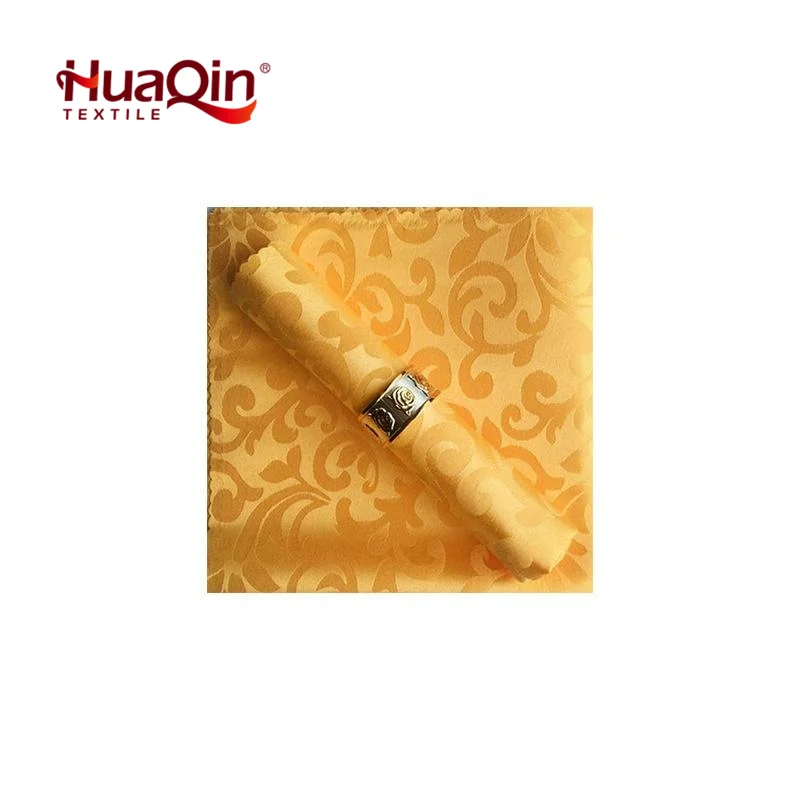 Wholesale Polyester Damask Jacquard Cloth Table Napkins for Wedding