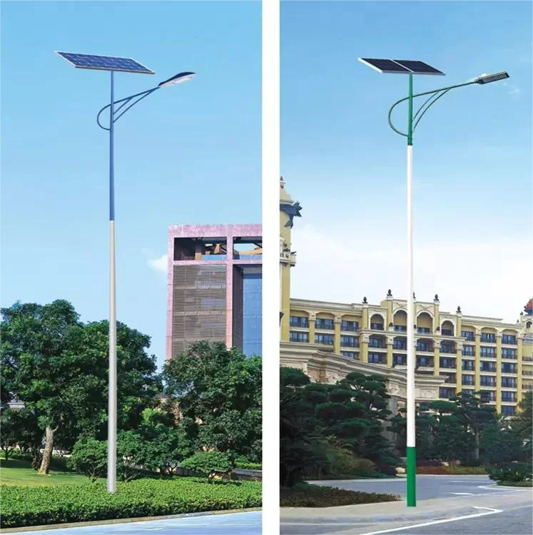 Galvanized Solar Led Garden Light Pole Lamp Post Lamp Pole Street Light Pole