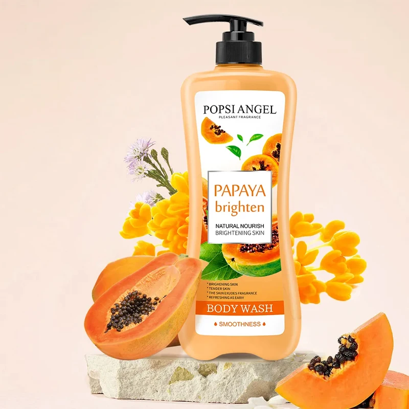 Customized  Natural Whitening Deep Cleansing Papaya Body Wash Bath l Anti-Aging Shower Gel