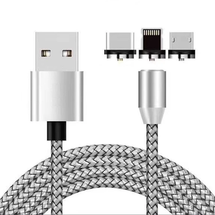 
Mobile Phone Straight Magnet Data Cable 3 In 1 Magnetic Fast Charging Usb Data Cable For Iphon/Sam-sung 