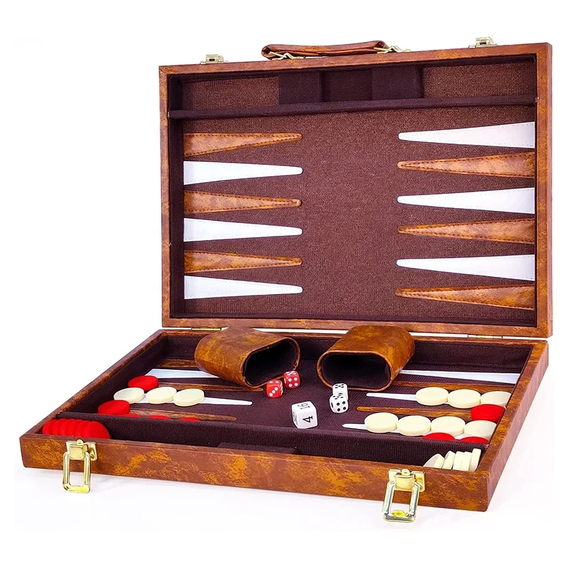 Классический набор нарды 15 дюймов виниловые кожаные нарды настольная игра