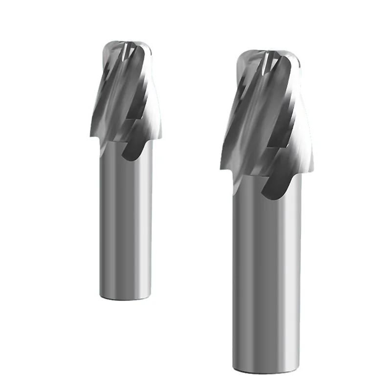 Hardware tools manufacturer 4-edge tungsten steel shaped round nose cnc end mill drill bit 4-edge round nose end mills for sale