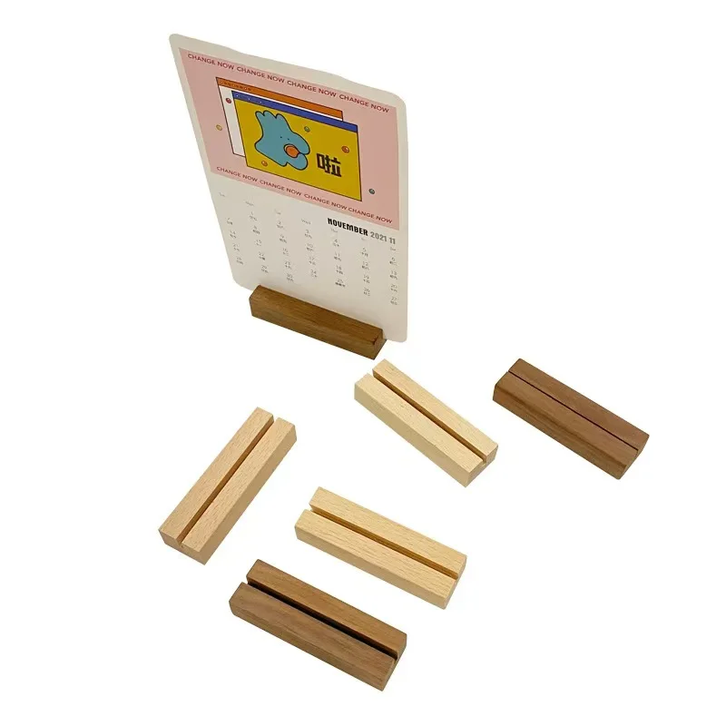 beech wood holder solid wood DIY business card wooden base postcard  holder card  photo card holder base