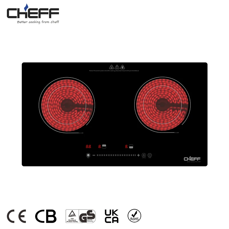 Wholesale Price Built in Infrared Cooker Electric Double Ceramic Infrared Cooker with Metal Body