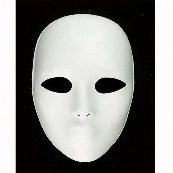 White custom mask full face Eco-friendly Factory Sales Prime Noble Cheap Paper Plastic Mask for Halloween party decoration
