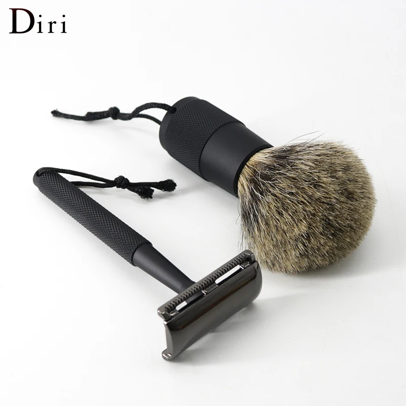 Diri Wholesale Custom Logo Mens Straight Aluminum Handle Shaving Safety Razor