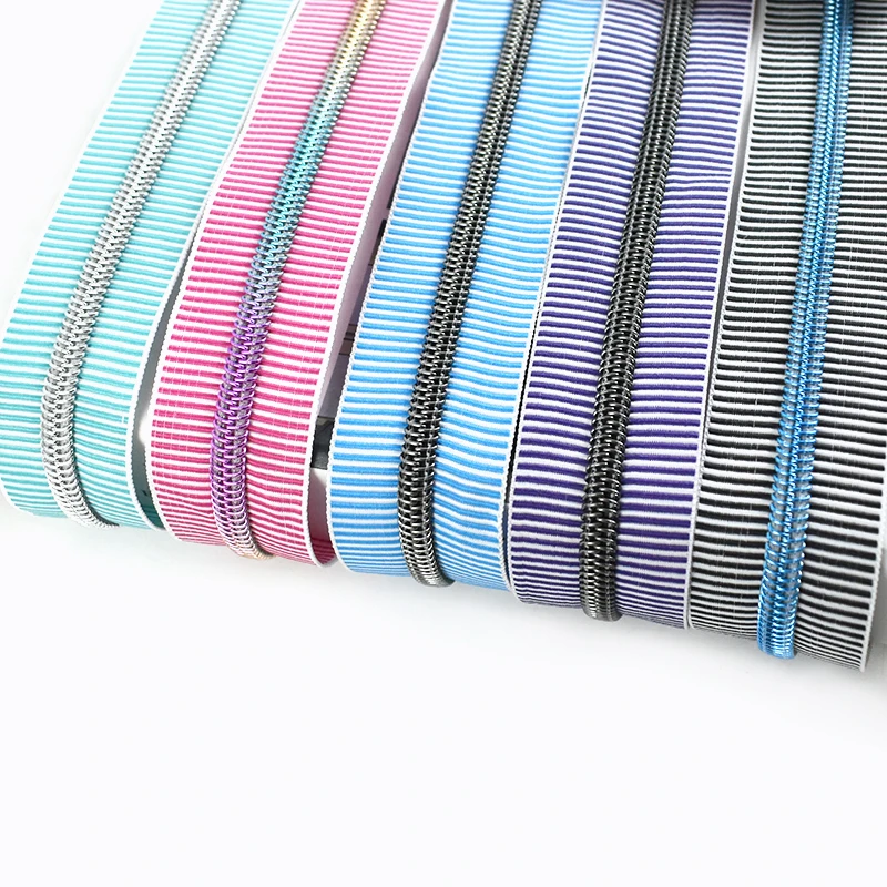 Meetee ZA900 5# DIY Garment Sewing Accessories Bag Backpack Luggage Zips Plastic Zippers Nylon Stripe Zipper Tapes