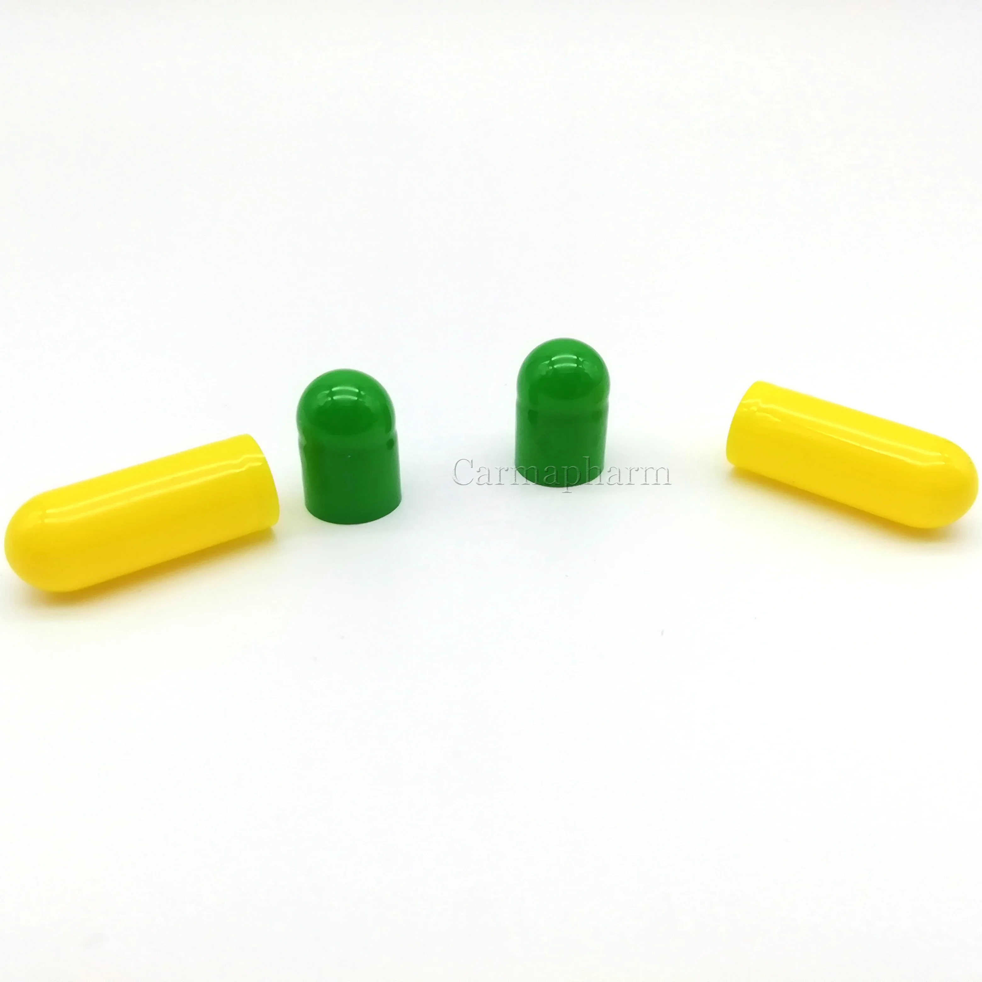 Зелено-желтые индивидуальные отдельные жесткие желатиновые пустые открытые