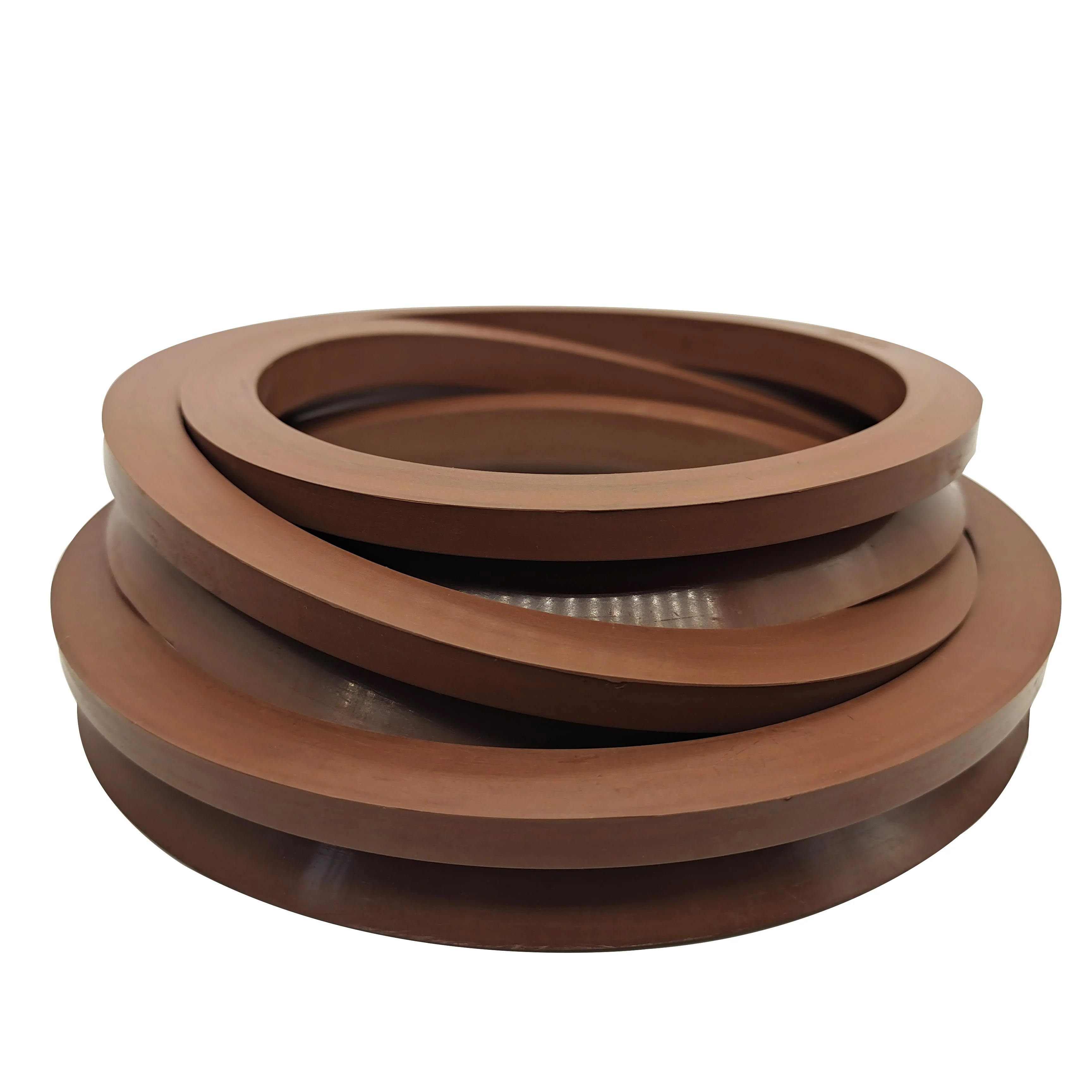 FKM NBR Rubber V-Ring Water Seal Hydraulic Cylinder Durable VA VS VL Rotary Shaft Seal For Industrial BLACK OR BROWN COLOR