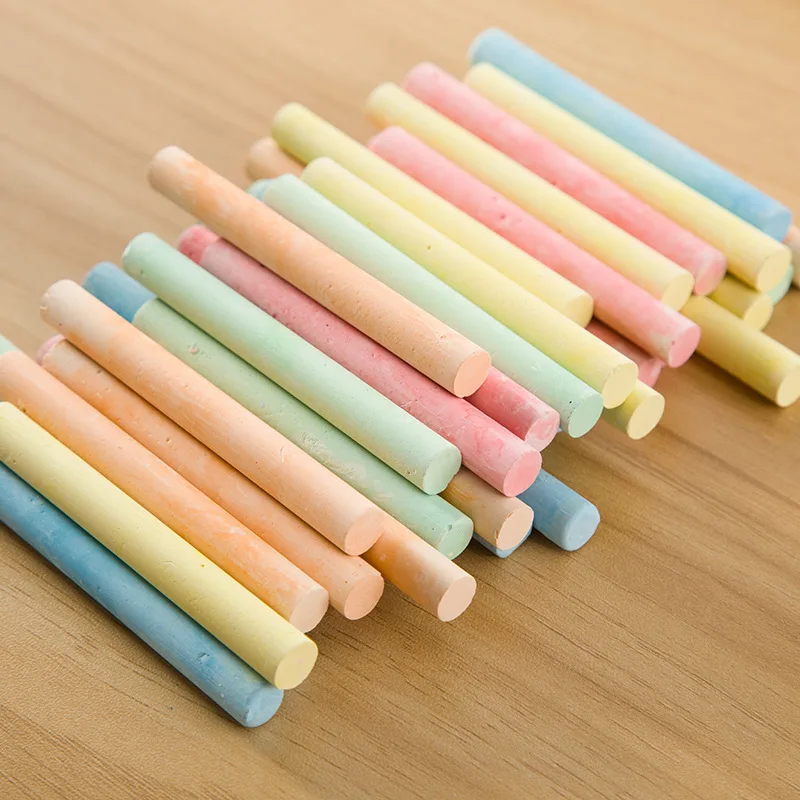 100pcs High Quality Dust-free Chalk School Student Teacher Office Hot Sale Chalk Colored And White Color Chalk