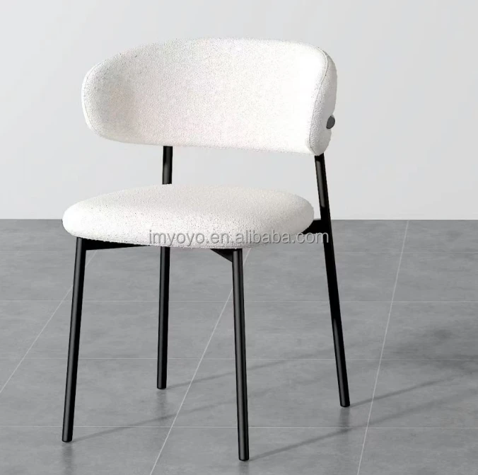Factory Sale Modern Simple Fabric Chair With Metal Frame Beautiful Design Living Room Dining Chair