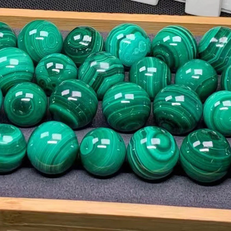 Wholesale Polished Green Malachite Quartz Ball Small Malachite Natural Crystal Sphere Kambaba Sphere For Decoration