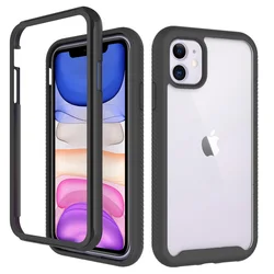 360 Full Body Rugged Bumper Slim Armor Hard Phone Cover for iPhone 11 Case Shockproof Defender