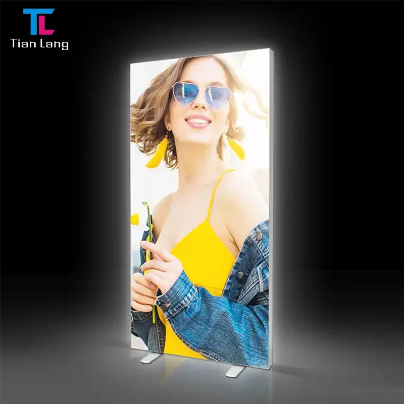 TianLang Aluminum Frame Textile LED Lighting Box Fabric Frameless Trade show Booth Advertising Display LED Backlit Light Box