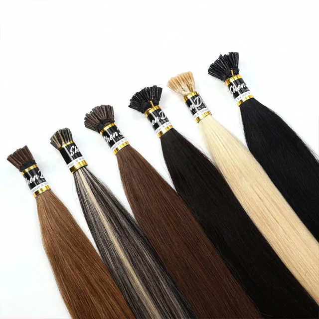 cuticle aligned virgin itips indian hair extensions suppliers human remy hair extension vendors i tip hair extensions wholesale