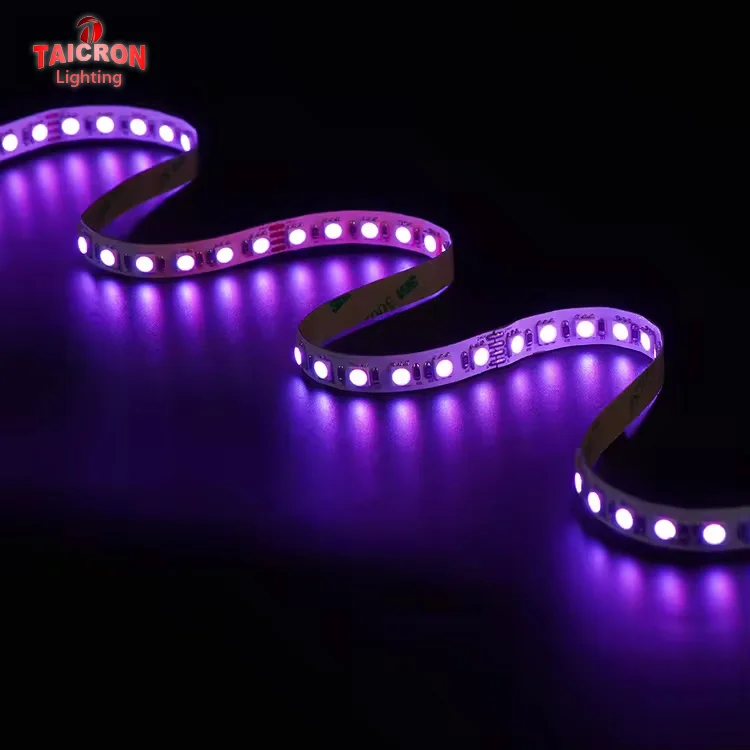 Умный гибкий светодиодный светильник Taicron DC24V 120LED/M 5050 RGBW Пульт дистанционного управления Водонепроницаемый