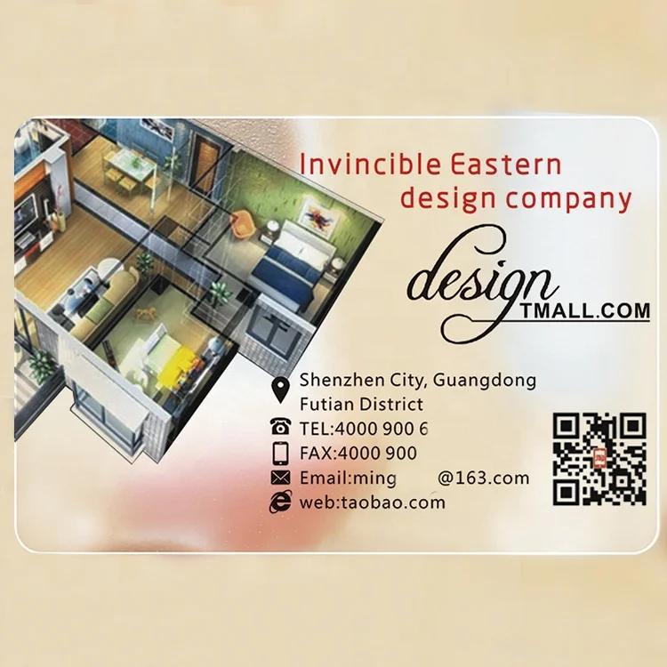Manufacturer Wholesale Custom Pvc Plastic Business Card Printing Free Design Transparent Plastic Business Cards With logo