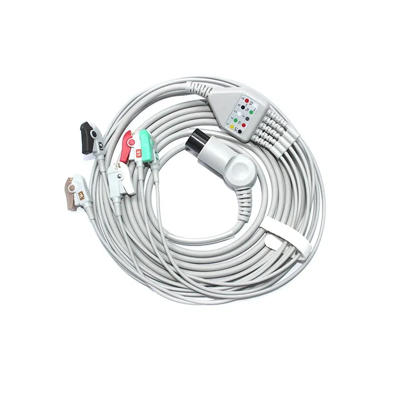ECG cable 5 lead wires Compatible for Siemens MS16231/ MS16546 /MS16547 Drager monitor