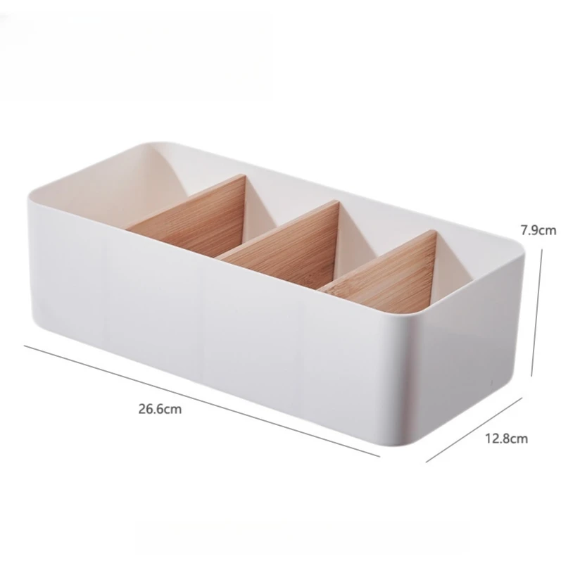 Portable Home Desk Organizer Made PP Office Small Remote Control Box Cosmetic Tools Miscellaneous Items Kitchen Table Use