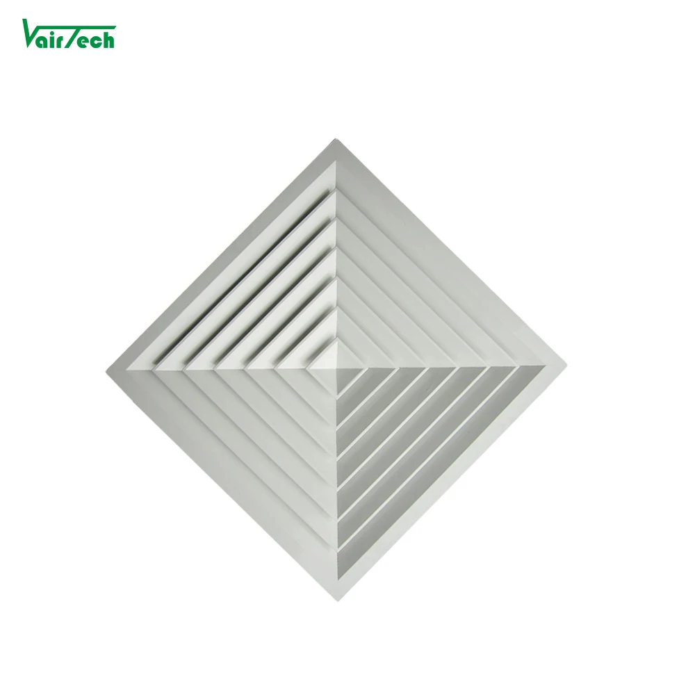 RTS item size 450x450mm/600x600mm 4-way square ceiling diffuser for hvac system