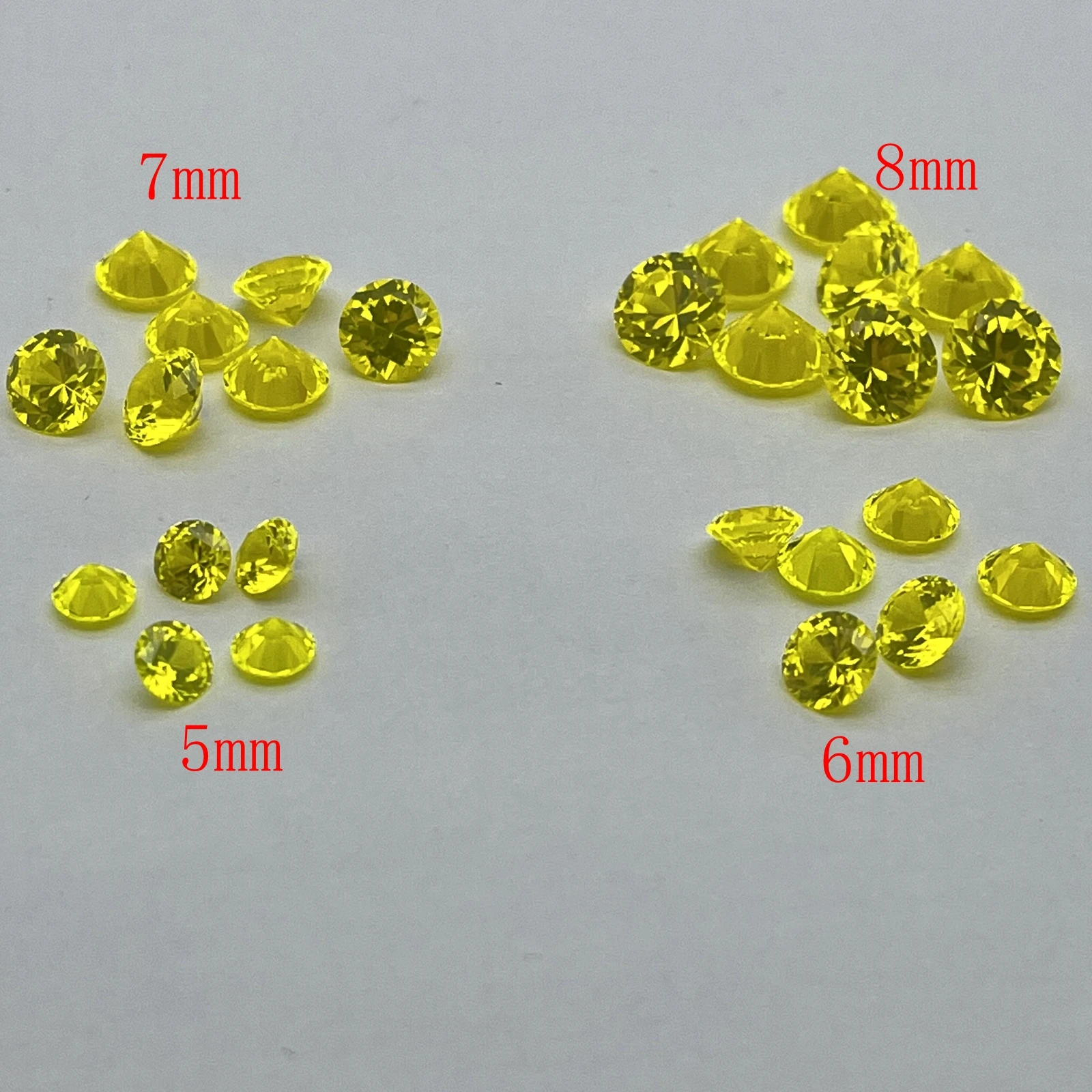 Yttrium Aluminium Garnet Stone Artificial Gemstone Synthetic Gems Yellow YAG Gemstones For Fine Jewelry