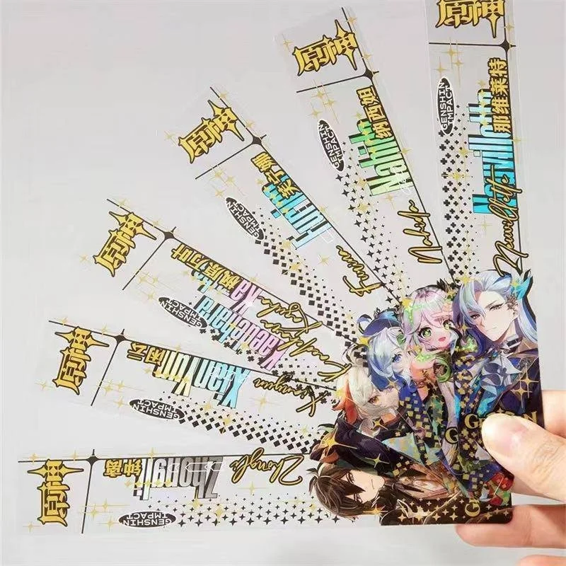 1Pcs Game Genshin Impact 0.5mm Gel Pen With PVC Bookmark Student Water Pen Cute School Supplies Stationery gift