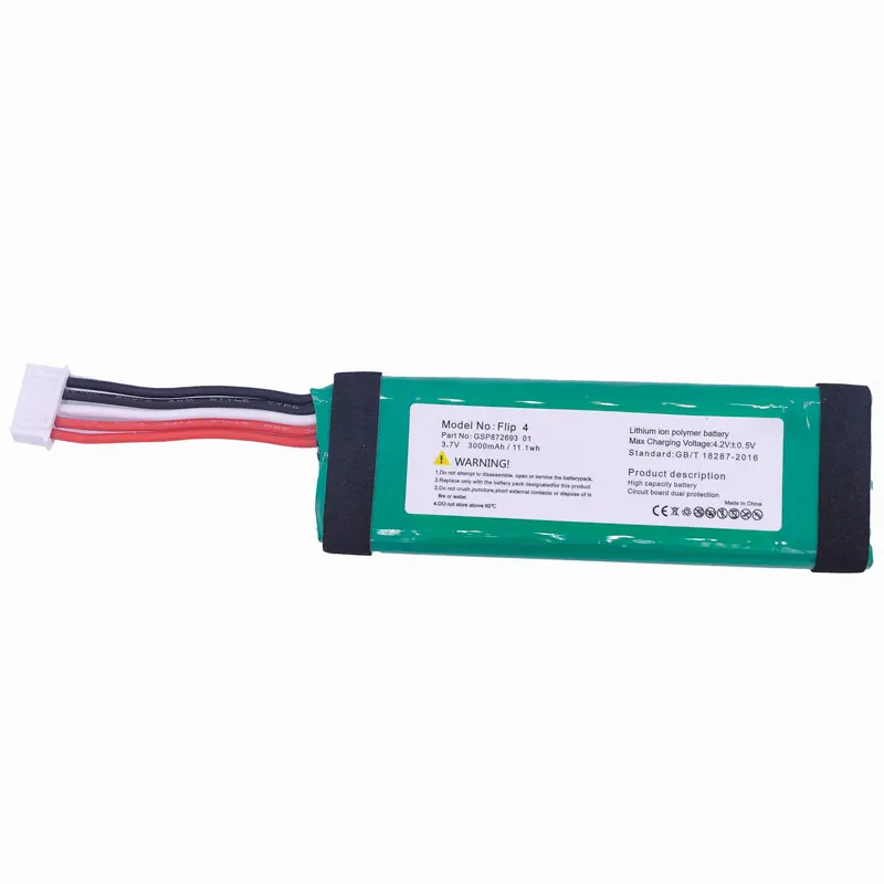 Bateria De Flip 4 Bluetooth Динамик Запасные части 5 проводов Liion сменный аккумулятор 3 7 В 3000 мАч Baterai