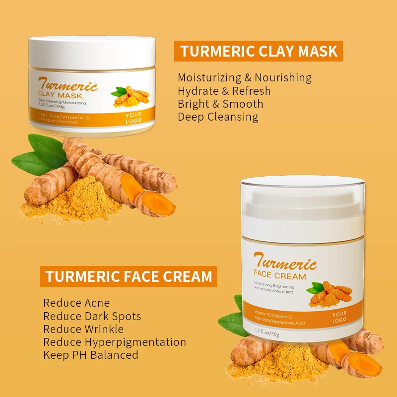 Best Selling Private Label Black Spot Remover Face Cream Skin Rejuvenating Organic Turmeric Hydrate Repair Face Cream