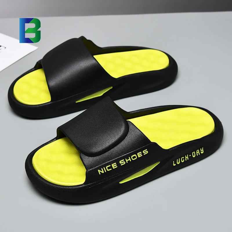 Outsole EVA Air Cushion Custom Men OEM Slides Slippers Mens Slides Slippers Rubber Sandals