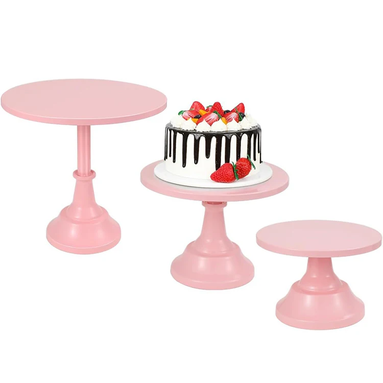 Party Wedding Decoration Cake Dessert Stand Luxury Metal Iron Gold Silver Cake Stands Set For Wedding Cakes