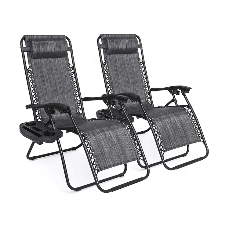 Zero Gravity Recliner Patio Lounger Chair Adjustable Camping Chair