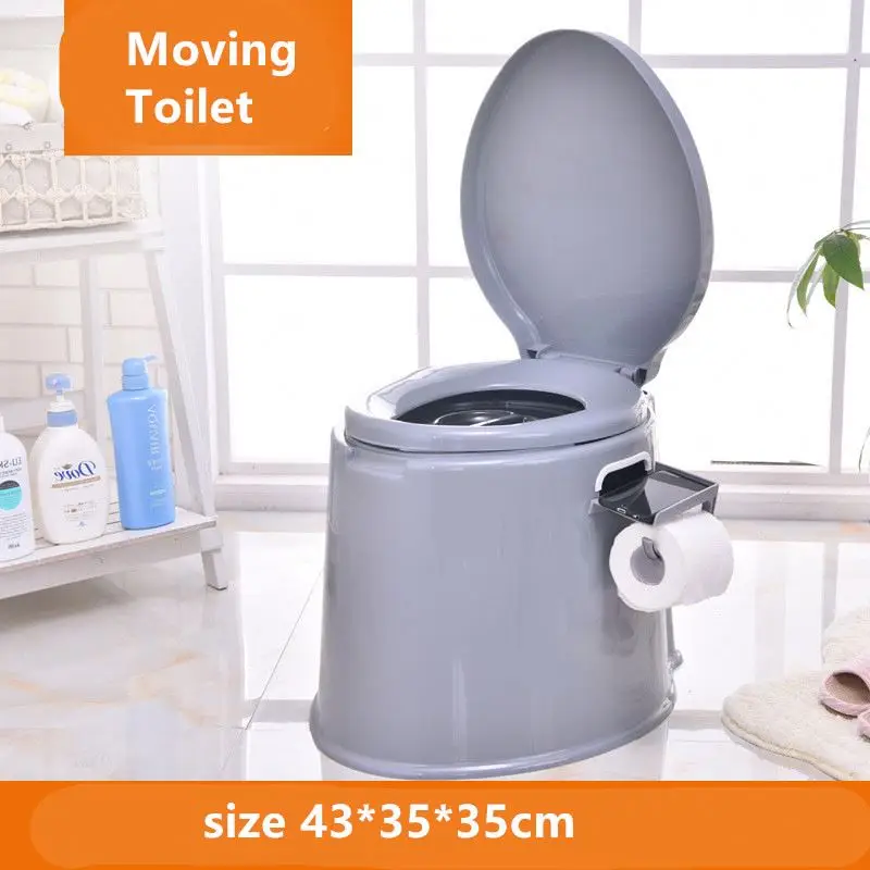 Elderly Toilet Pregnant Woman Movable Chair Adult Portable Plastic Toilet Chair Portable Travel Toilet for Camping and Hiking