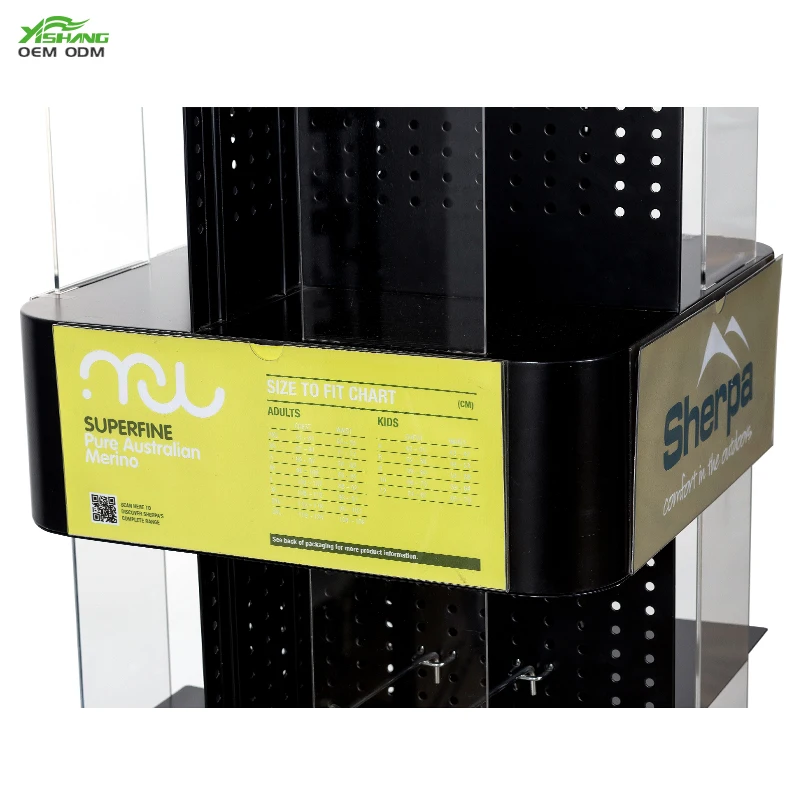 Mobile Metal Pegboard Display Racks With Hooks Pegboard Display Floor Standing Spinner Rack