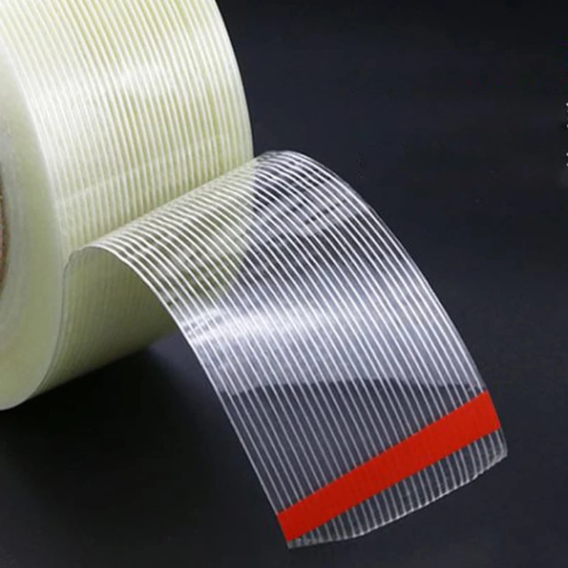 Strapping Tape, Packing Tape, Heavy Duty Reinforced Fiberglass Tape, Transparent, Waterproof, 100 lbs per inch Tensile Strength