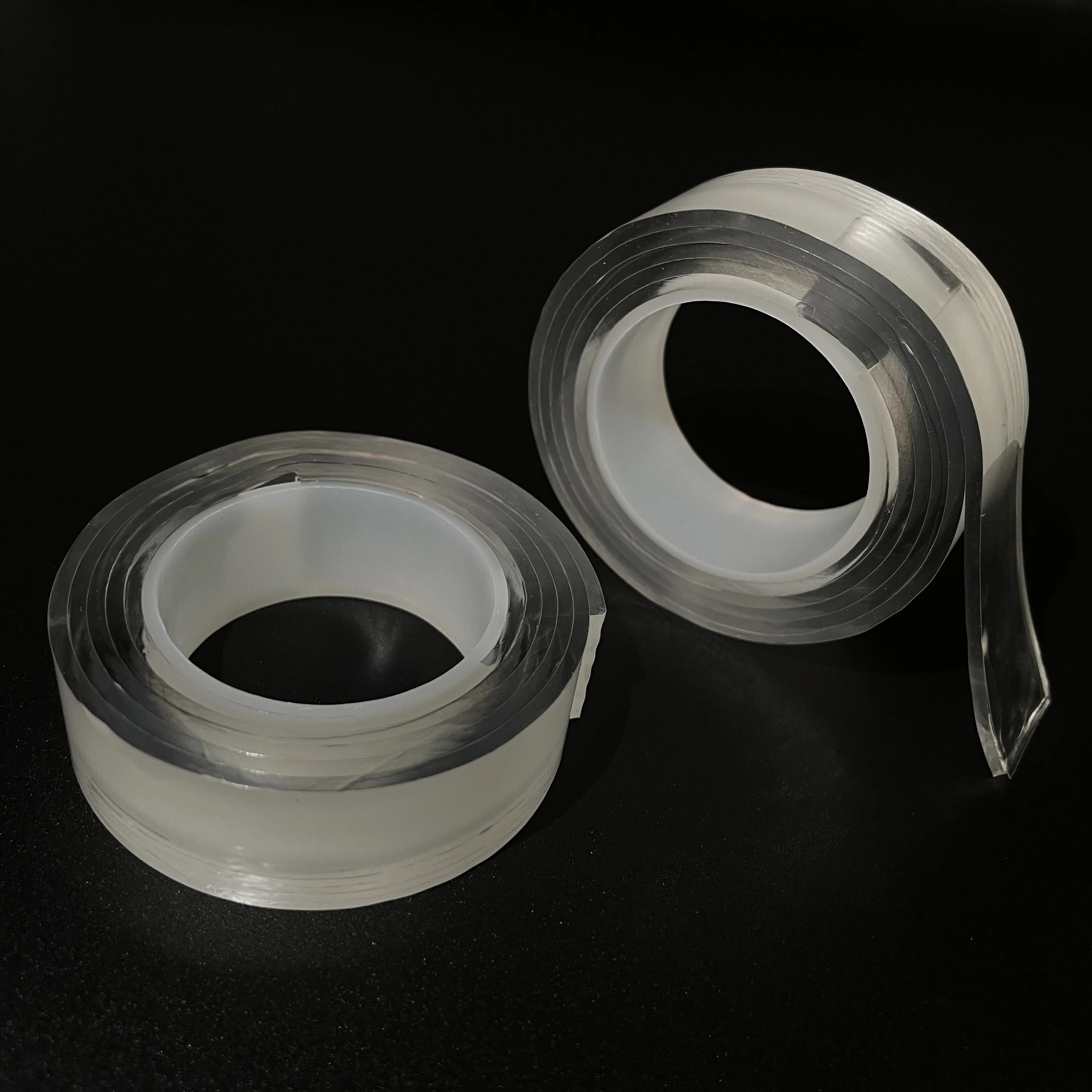 Reusable Polyurethane Gel Sheet Nano Tape Die Cut Double Self Adhesive PU Sticky Pads 0.5mm To 2mm