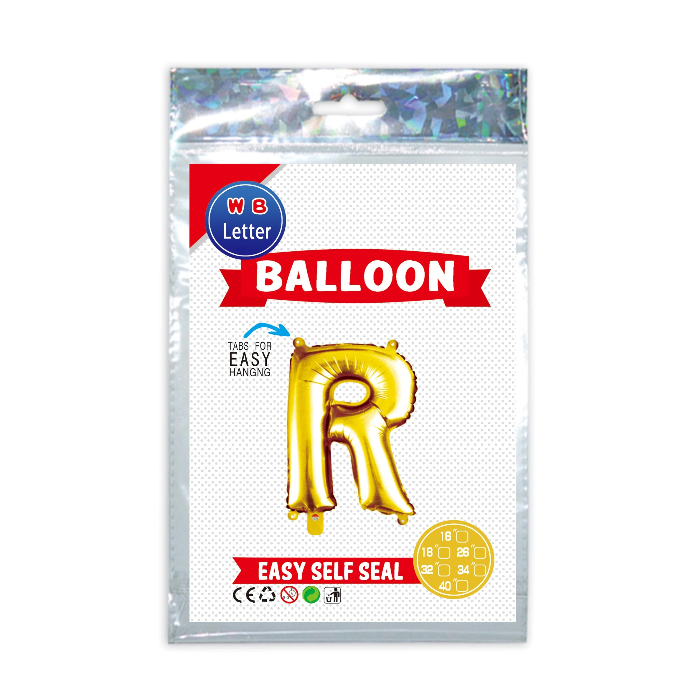 Happy Birthday balloon set 18 inch alphabet 12 gold combination balloon set