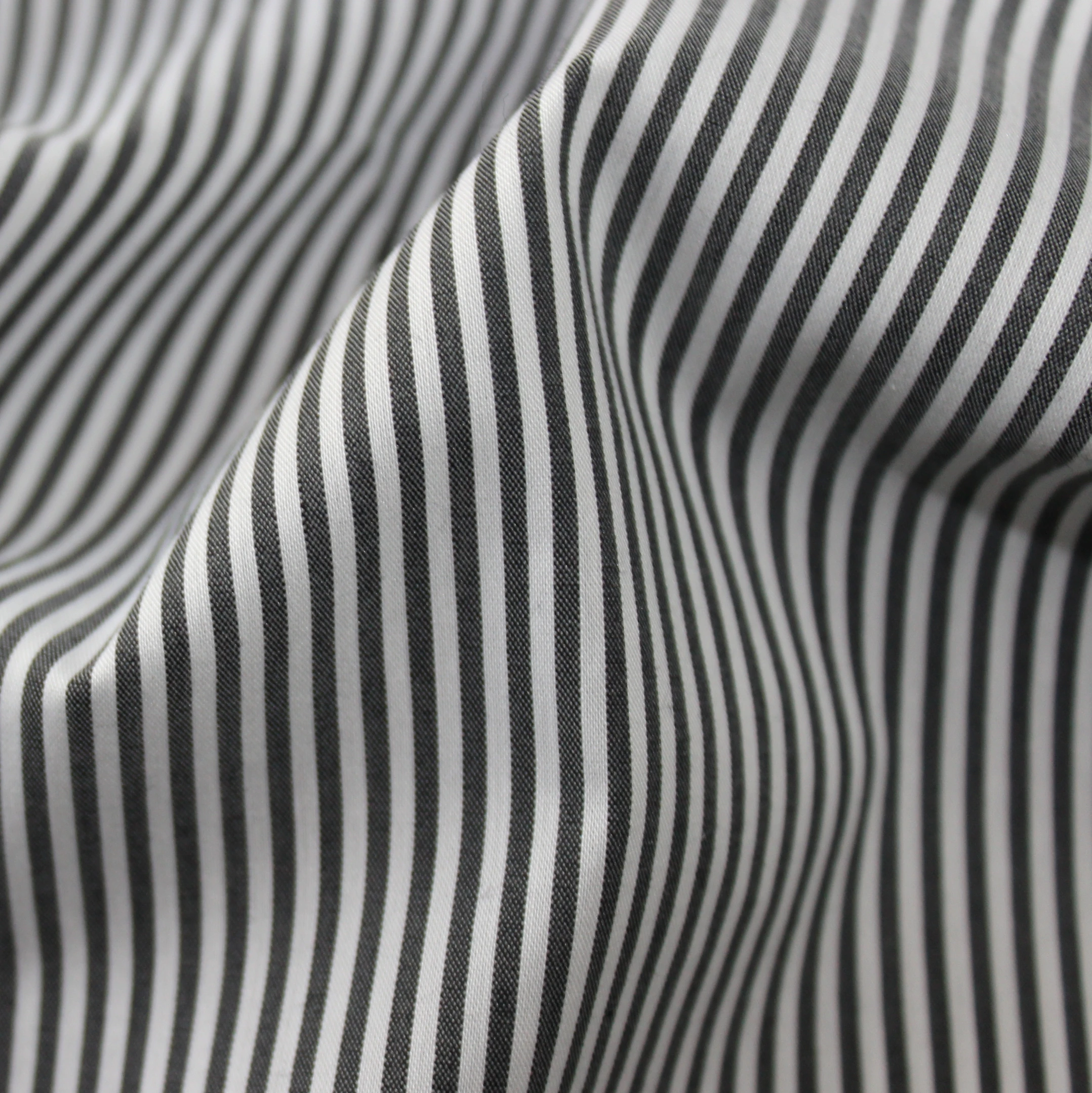 
Cotton nylon spandex classic mens black white striped fabric 