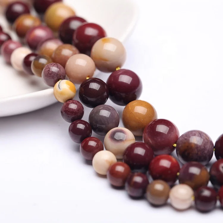 Buy Natural Stone Online Loose Round Beads Strand Moukite Mookaite Moukaite