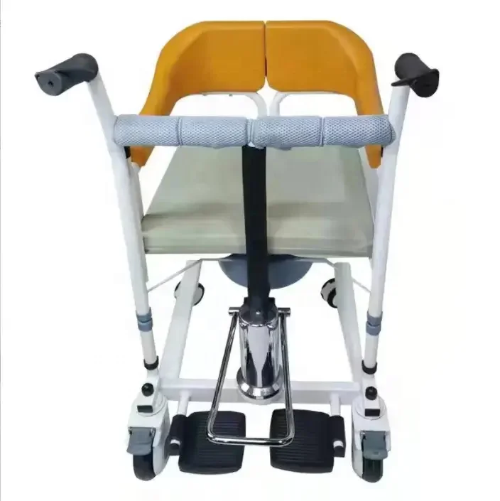 Hot selling new hydraulic manual hospital home elderly shift chair transfer chair with bedpan